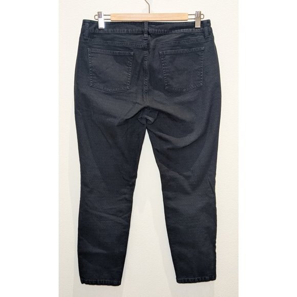 Eileen Fisher Organic Cotton Skinny Ankle Black Jeans Denim - Picture 6 of 15